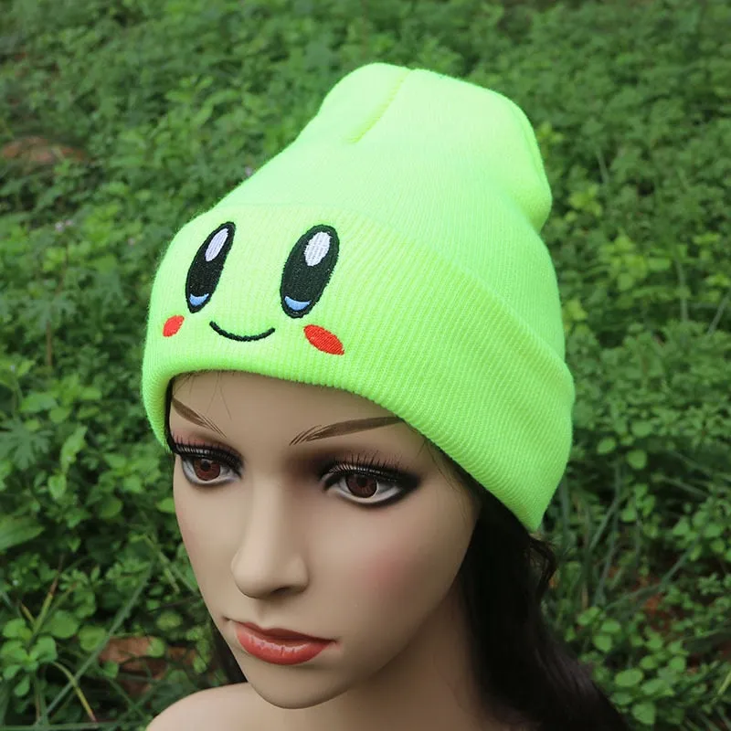 Women Winter Hat Adventure Time Hats Cartoon Thickened Warm Knitted Beanies Men Cap BMO Cartoon Thickened Warm Woolen Hat