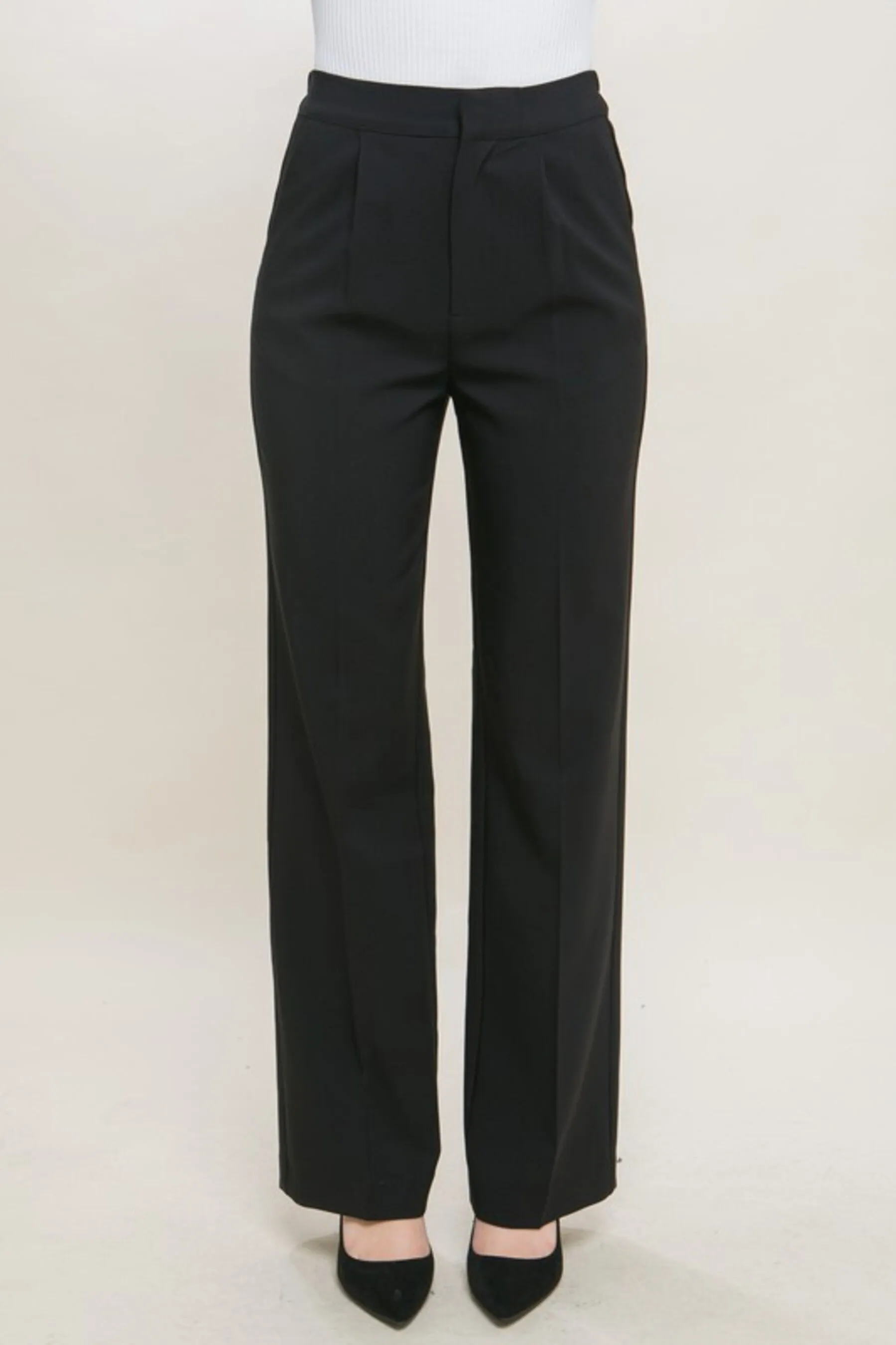 Women's Regular Fit Long Dress Pants With Pockets