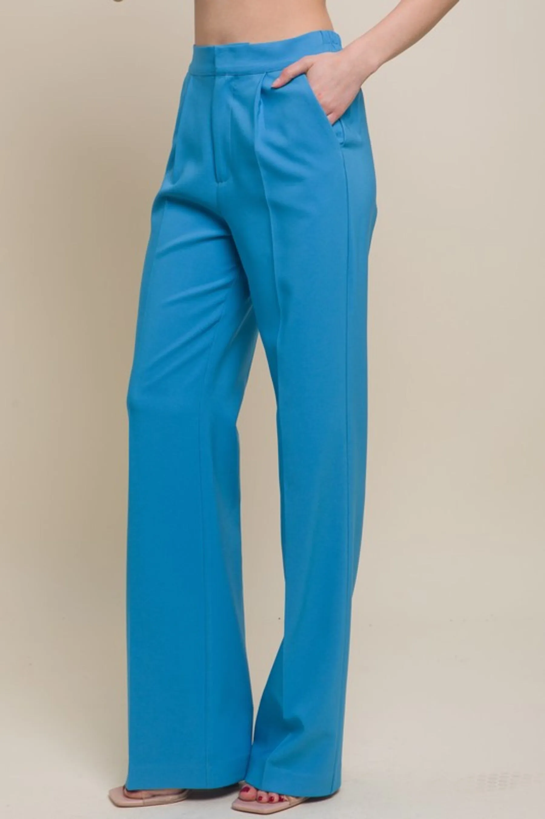 Women's Regular Fit Long Dress Pants With Pockets