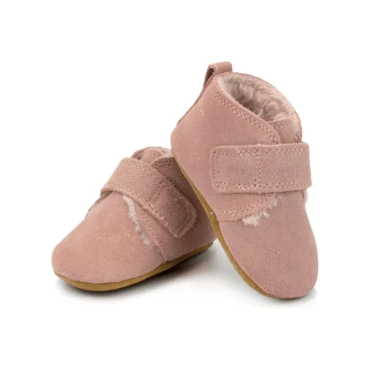 Zutano Leather Furry Lined Baby Shoe